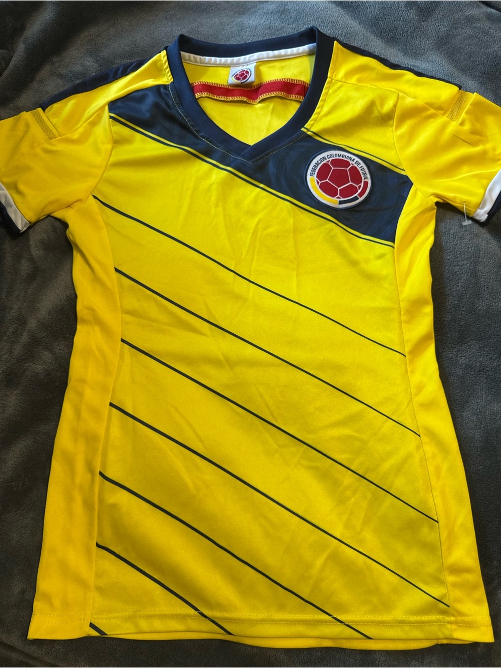 Women’s Colombia Jersey Medium Yellow Futbol Soccer Jersey